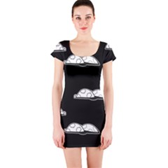 Turtle Short Sleeve Bodycon Dress by ValentinaDesign