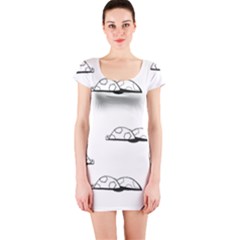 Turtle Short Sleeve Bodycon Dress by ValentinaDesign