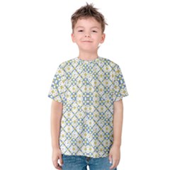 Vivid Check Geometric Pattern Kids  Cotton Tee