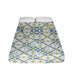 Vivid Check Geometric Pattern Fitted Sheet (full/ Double Size) by dflcprints