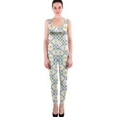 Vivid Check Geometric Pattern One Piece Catsuit by dflcprints