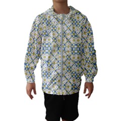 Vivid Check Geometric Pattern Hooded Wind Breaker (kids)