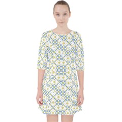 Vivid Check Geometric Pattern Pocket Dress by dflcprints