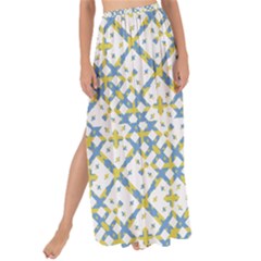 Vivid Check Geometric Pattern Maxi Chiffon Tie-up Sarong