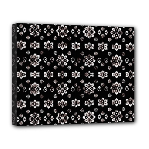 Dark Luxury Baroque Pattern Deluxe Canvas 20  X 16   by dflcprints