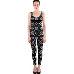 Dark Luxury Baroque Pattern One Piece Catsuit by dflcprints