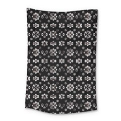 Dark Luxury Baroque Pattern Small Tapestry by dflcprints