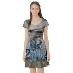 The Nobodies Short Sleeve Skater Dress by redmaidenart