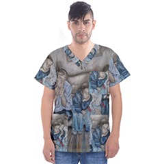 The Nobodies Men s V-neck Scrub Top