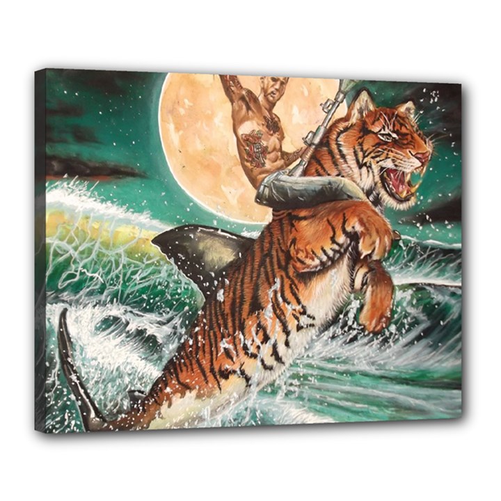 Tiger Shark Canvas 20  x 16 