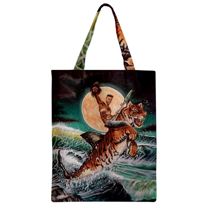 Tiger Shark Zipper Classic Tote Bag