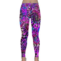 Purple Tie Dye Madness  Classic Yoga Leggings by KirstenStar