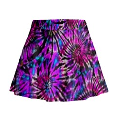 Purple Tie Dye Madness  Mini Flare Skirt by KirstenStar