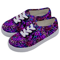 Purple Tie Dye Madness  Kids  Classic Low Top Sneakers