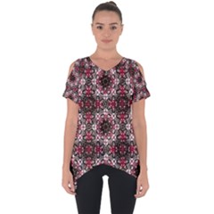 Oriental Ornate Pattern Cut Out Side Drop Tee by dflcprints