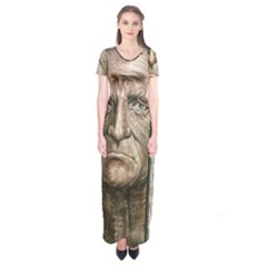 Old Man Imprisoned Short Sleeve Maxi Dress