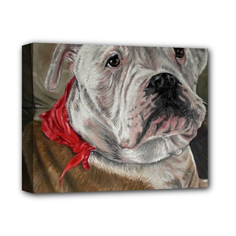 Dog Portrait Deluxe Canvas 14  X 11  by redmaidenart