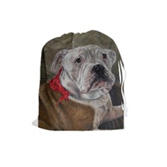 Dog Portrait Drawstring Pouches (large)  by redmaidenart