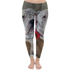 Dog Portrait Classic Winter Leggings by redmaidenart