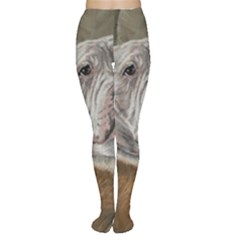 Dog Portrait Women s Tights by redmaidenart