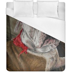 Dog Portrait Duvet Cover (california King Size) by redmaidenart