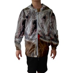 Dog Portrait Hooded Wind Breaker (kids) by redmaidenart