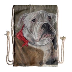 Dog Portrait Drawstring Bag (large) by redmaidenart