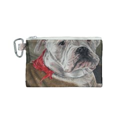 Dog Portrait Canvas Cosmetic Bag (small) by redmaidenart