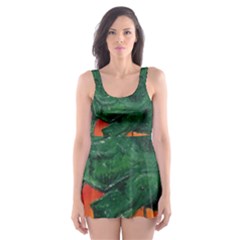 Skull Hedge Skater Dress Swimsuit by redmaidenart