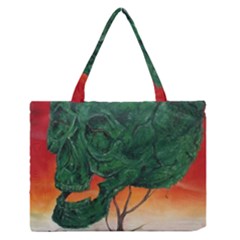 Skull Hedge Zipper Medium Tote Bag