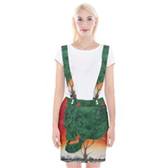 Skull Hedge Braces Suspender Skirt by redmaidenart