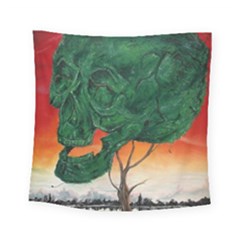 Skull Hedge Square Tapestry (small) by redmaidenart