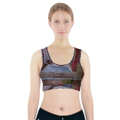 90 Degrees Sports Bra With Pocket by redmaidenart