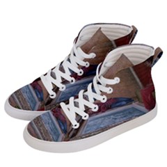 90 Degrees Men s Hi-top Skate Sneakers by redmaidenart