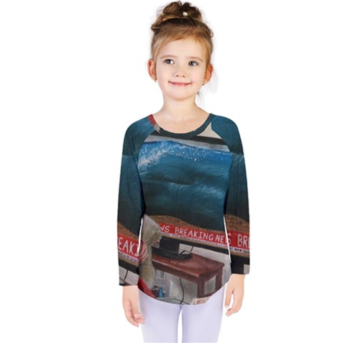 Breaking News Kids  Long Sleeve Tee by redmaidenart