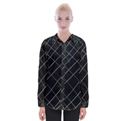 Black Scratch Womens Long Sleeve Shirt