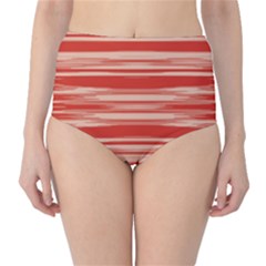 Abstract Linear Minimal Pattern High-waist Bikini Bottoms by dflcprints