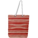 Abstract Linear Minimal Pattern Full Print Rope Handle Tote (Large) View1