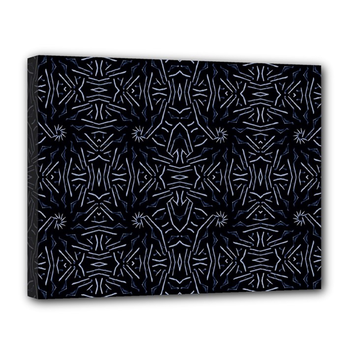 Dark Ethnic Sharp Pattern Canvas 14  x 11 