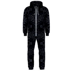 Dark Ethnic Sharp Pattern Hooded Jumpsuit (men)  by dflcprints