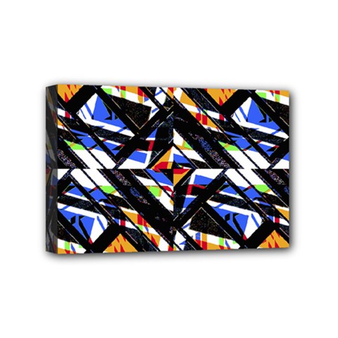 Multicolor Geometric Abstract Pattern Mini Canvas 6  X 4  by dflcprints