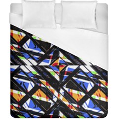 Multicolor Geometric Abstract Pattern Duvet Cover (california King Size) by dflcprints