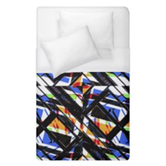 Multicolor Geometric Abstract Pattern Duvet Cover (single Size) by dflcprints