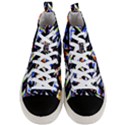 Multicolor Geometric Abstract Pattern Men s Mid-Top Canvas Sneakers View1