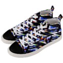 Multicolor Geometric Abstract Pattern Men s Mid-Top Canvas Sneakers View2