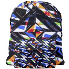 Multicolor Geometric Abstract Pattern Giant Full Print Backpack by dflcprints