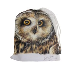 Owl Gifts Drawstring Pouch (xxl) by ArtByThree