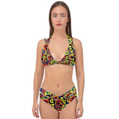 Pattern-3 Double Strap Halter Bikini Set