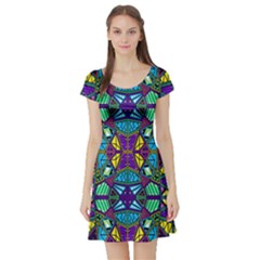 P 841 Short Sleeve Skater Dress by ArtworkByPatrick