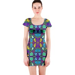 P 841 Short Sleeve Bodycon Dress by ArtworkByPatrick